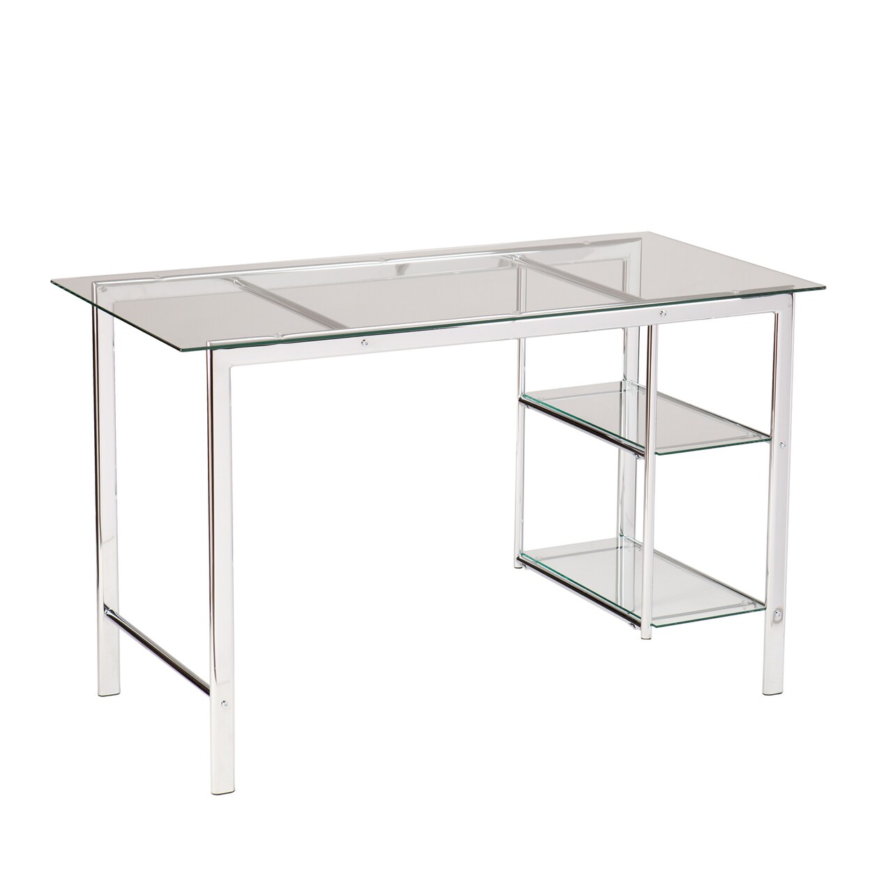 Solid glass hot sale desk